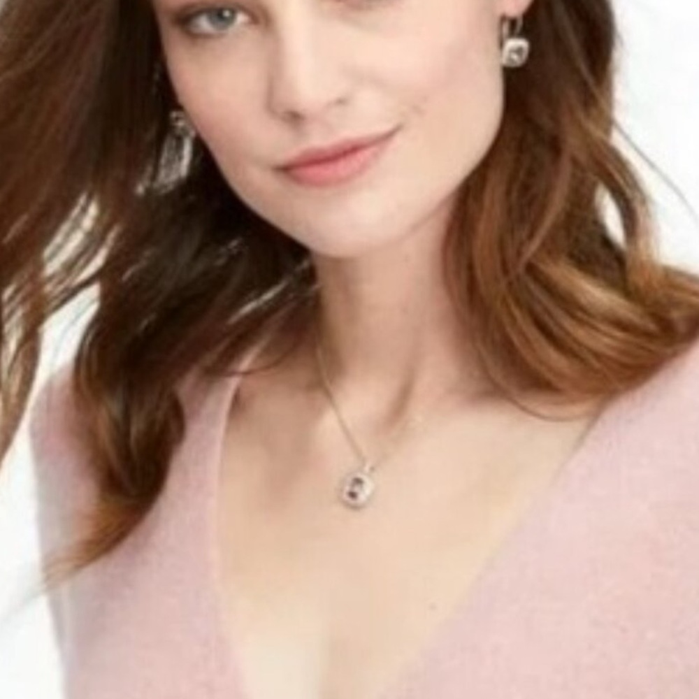 NWT Brighton Reina Leverback Pink Swarovski and Silver Earrings~ Hard to Find - Picture 7 of 7